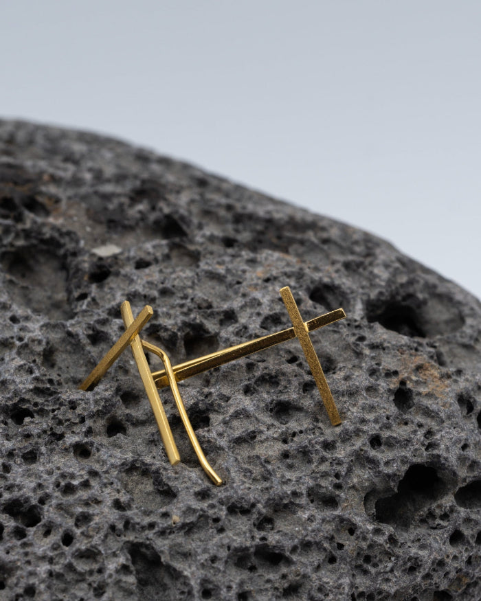 kříže náušnice zlaté