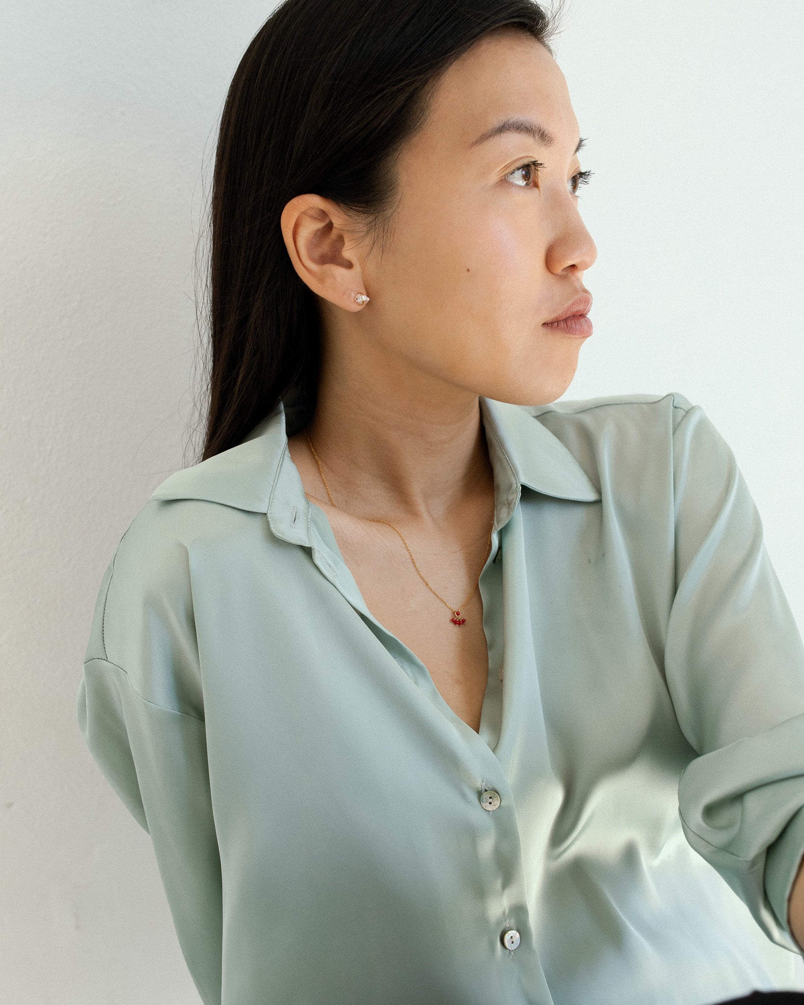 nausnice s diamantem designer