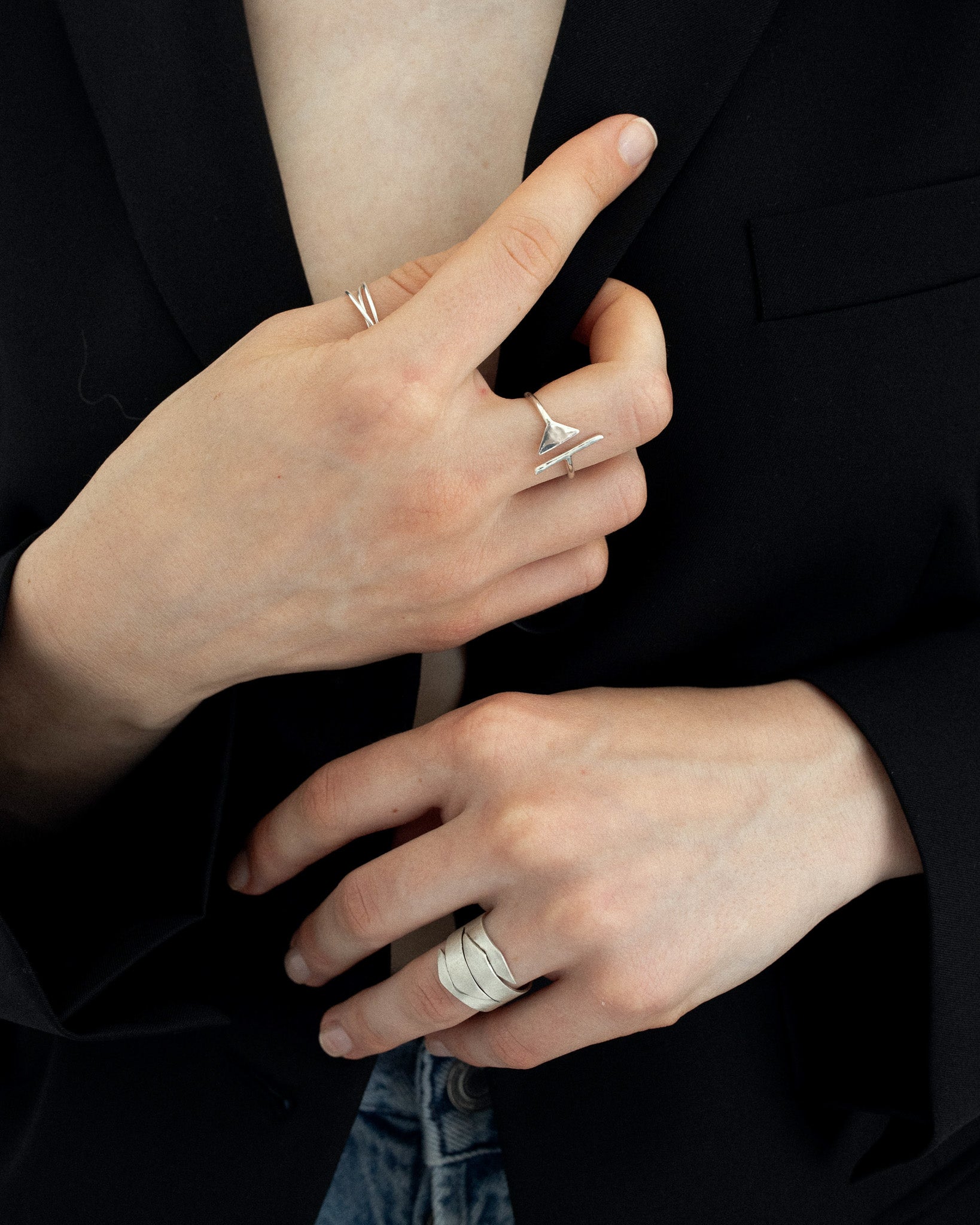 stribrné prsteny design