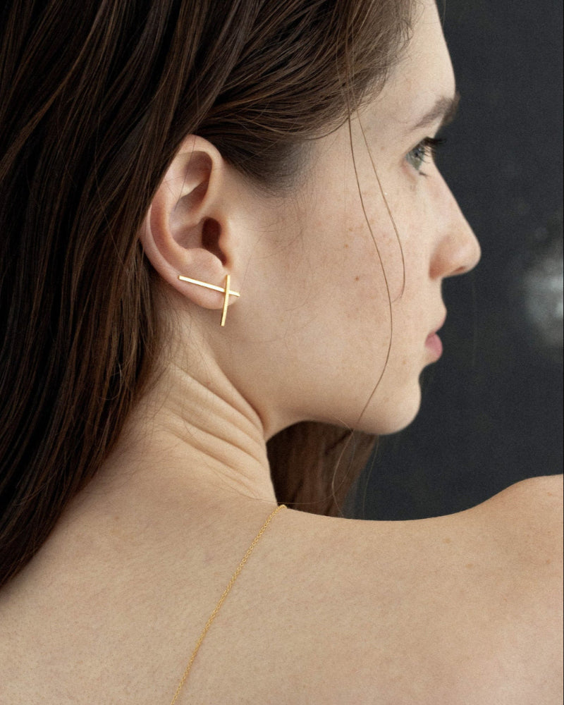 zlaté designers náušnice