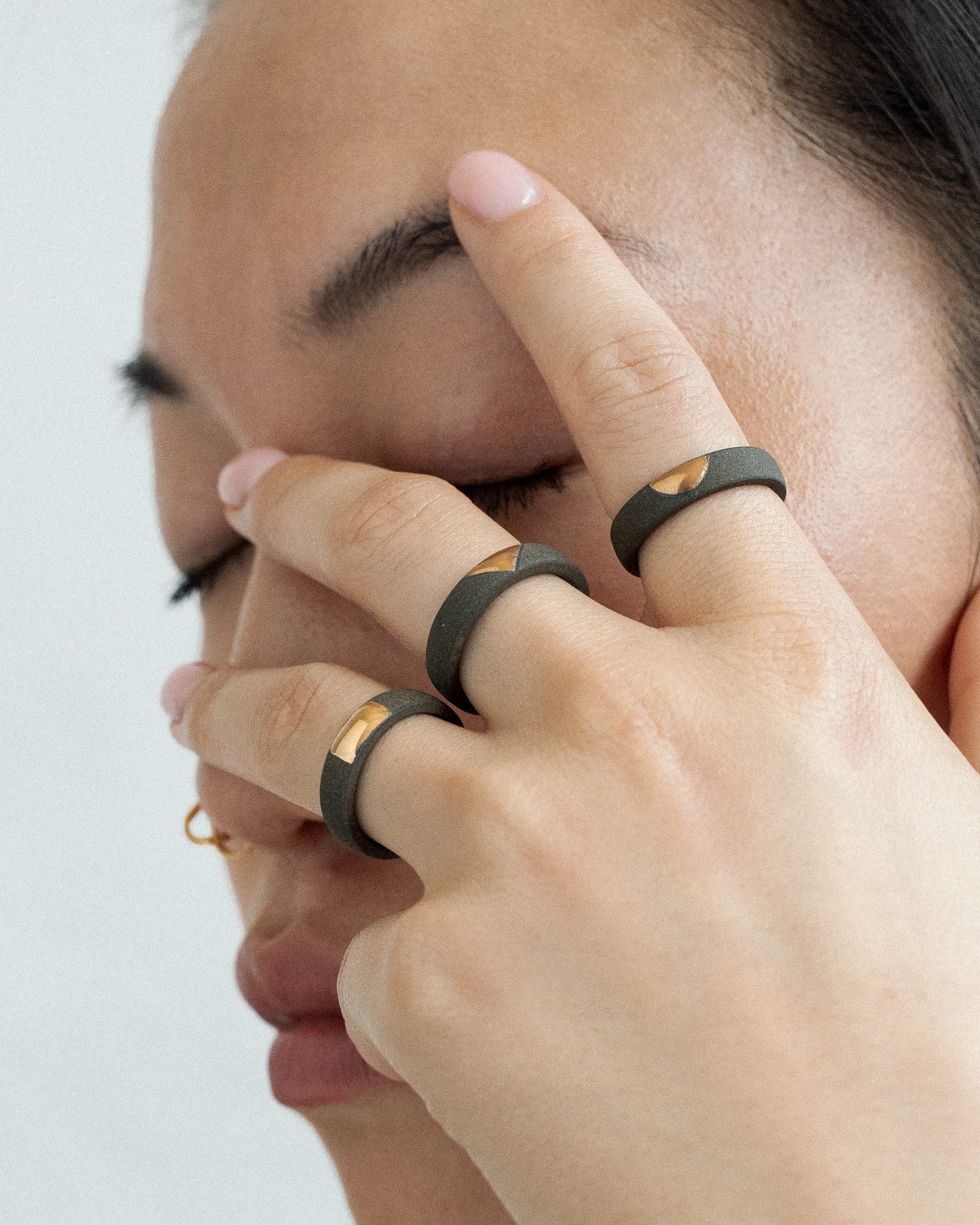 černý prsten unisex 